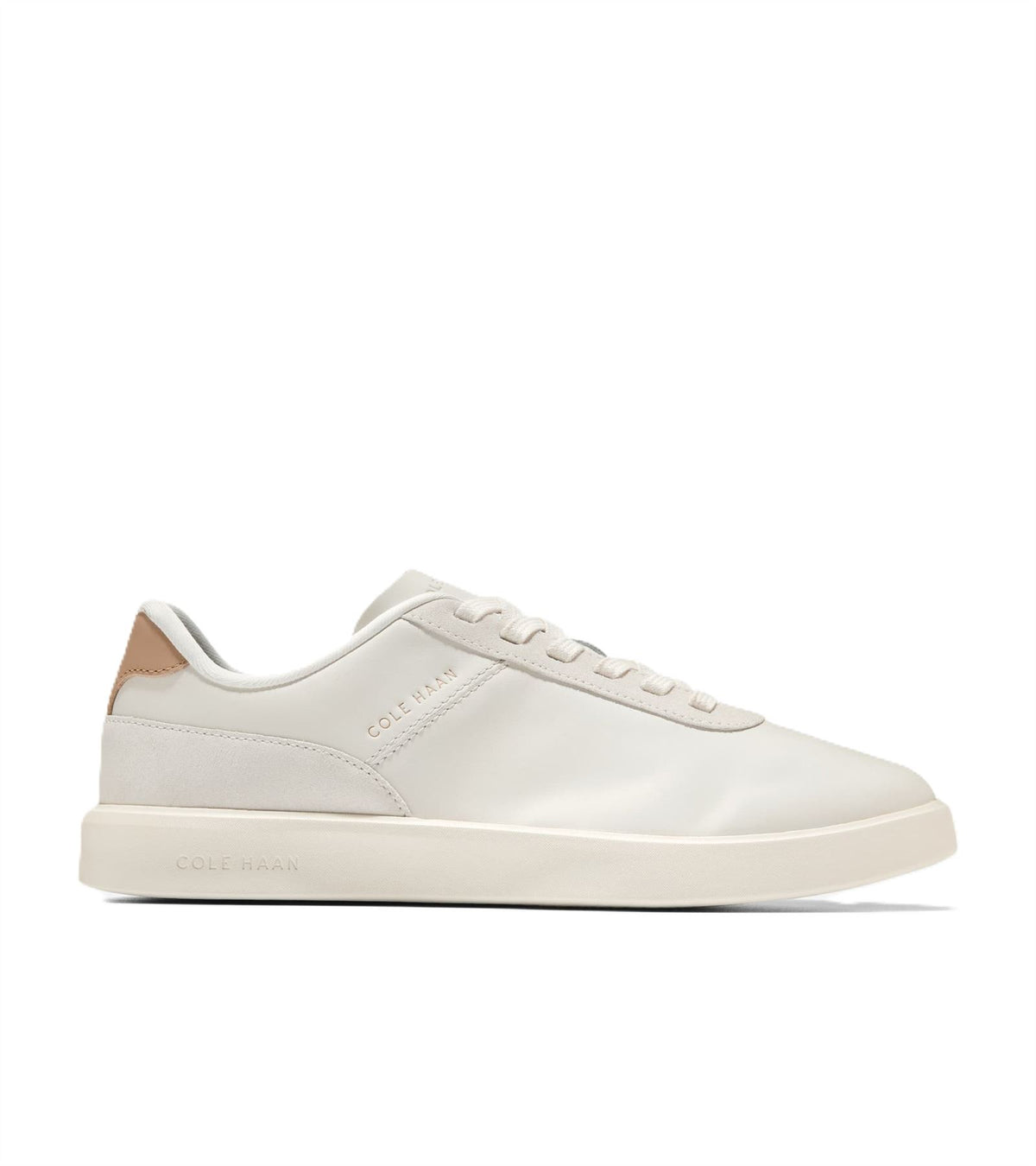 Cole Haan Grand Crosscourt Packaway Leather Men's Ivory Trainers