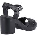 Hush Puppies Georgia Leather Women's Black/Snake Sandals