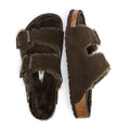 Birkenstock Arizona Shearling Mocca Bruin sandalen