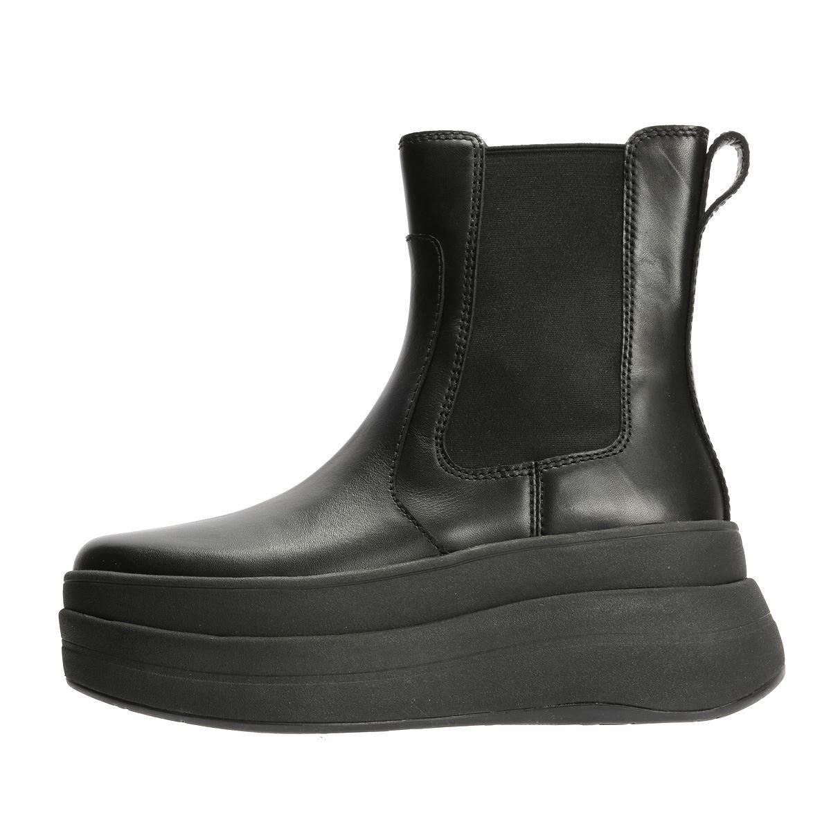FitFlop F-Mode Leather Women's Black Boots