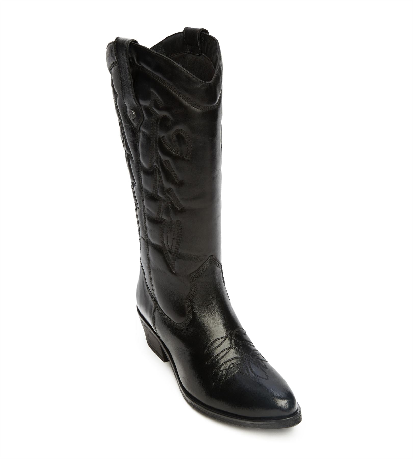 Osprey London The Louisiana Leather Women's Black/Gunmetal Boots