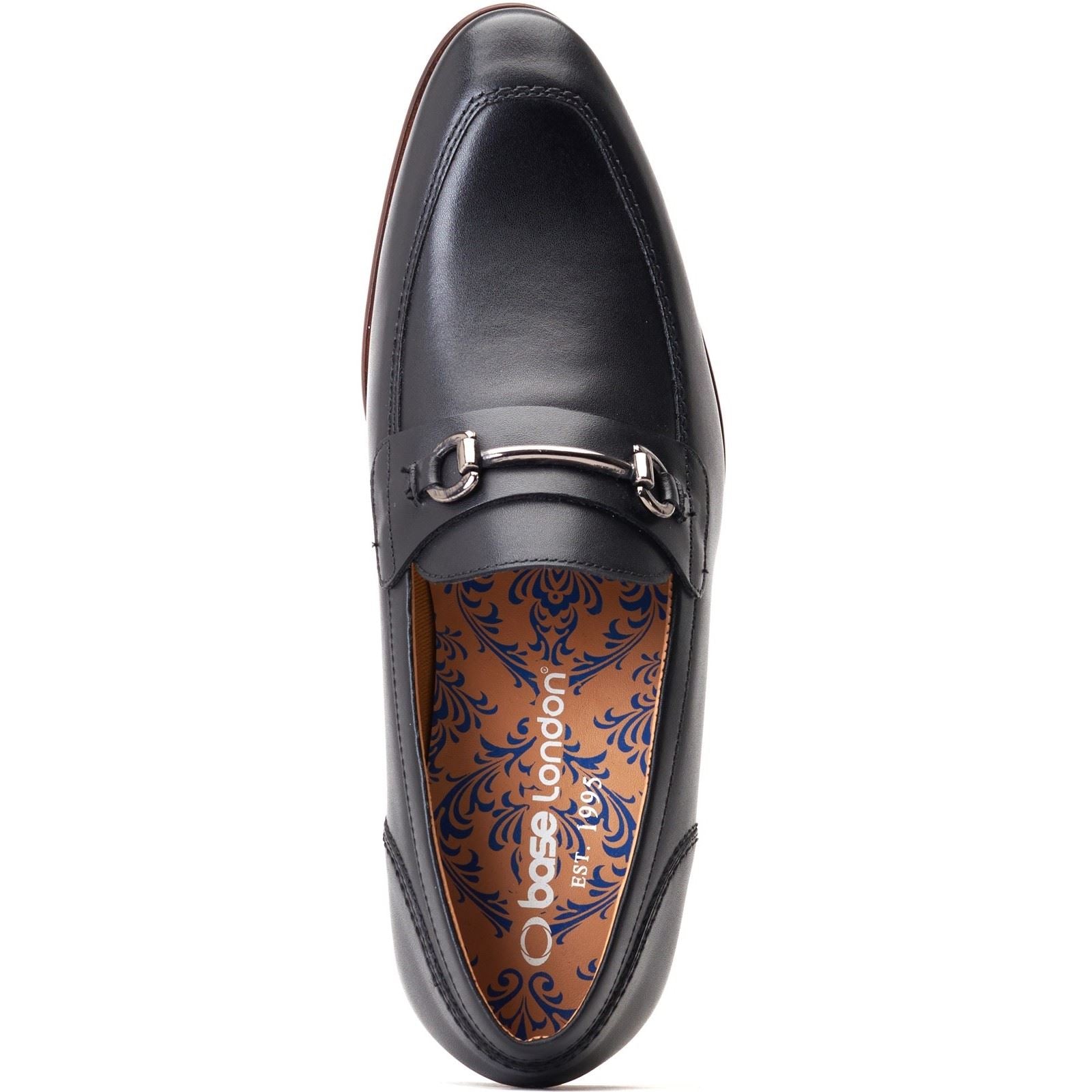 Base London Russo Leather Men's Black Loafers