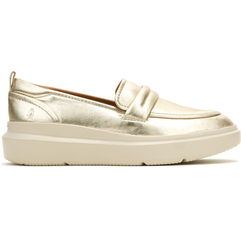Hush Puppies Joy Penny Leather Women's Champagne Loafers