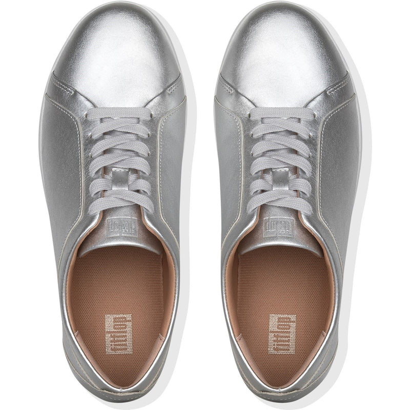 Fitflop Rally Leather Women's Silver Trainers