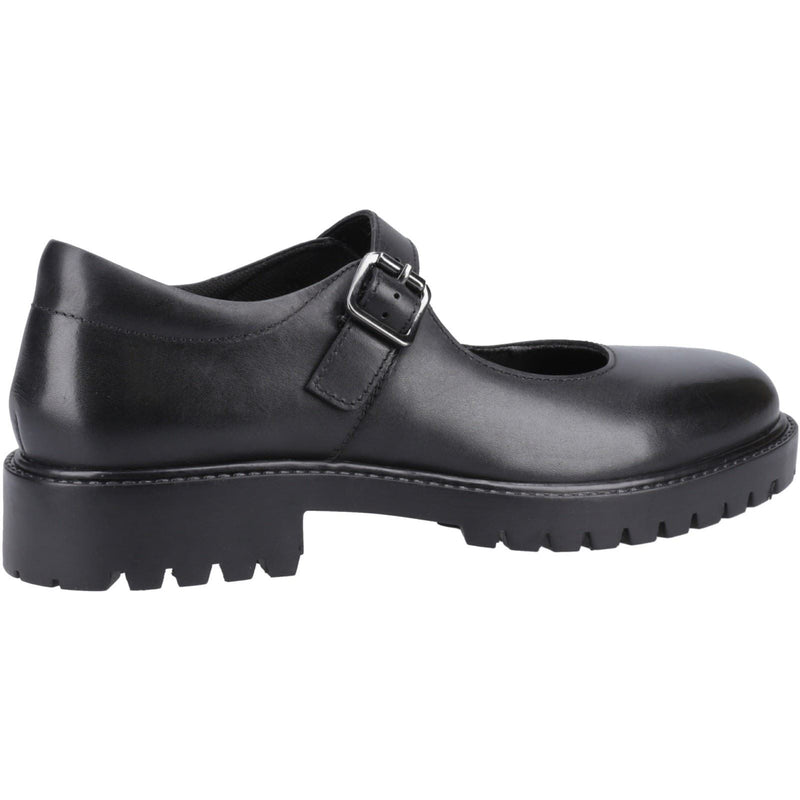 Hush Puppies Aurora Senior Leather Girls's Black Shoes