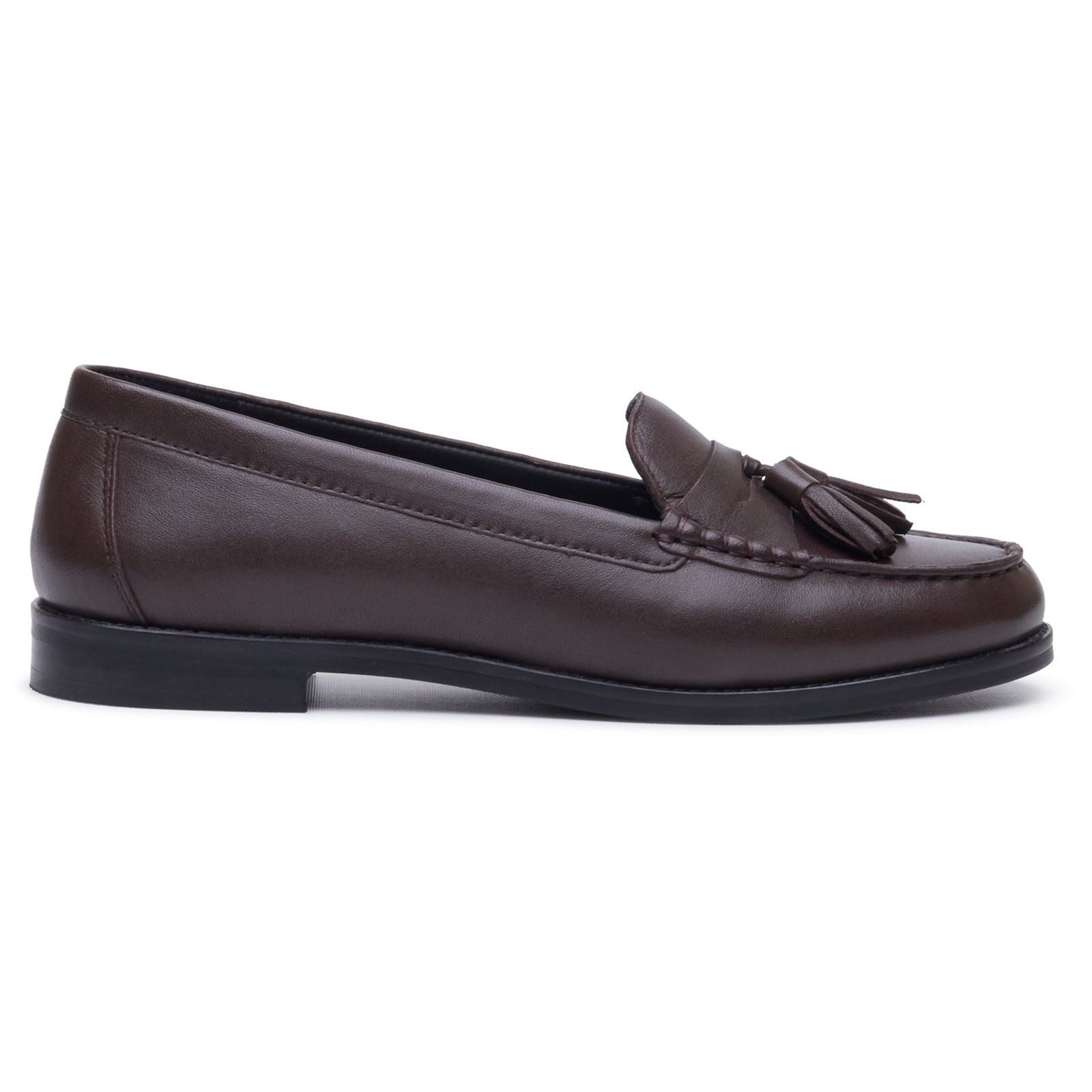 Hush Puppies Connie Leather Women's Chocolate Loafers