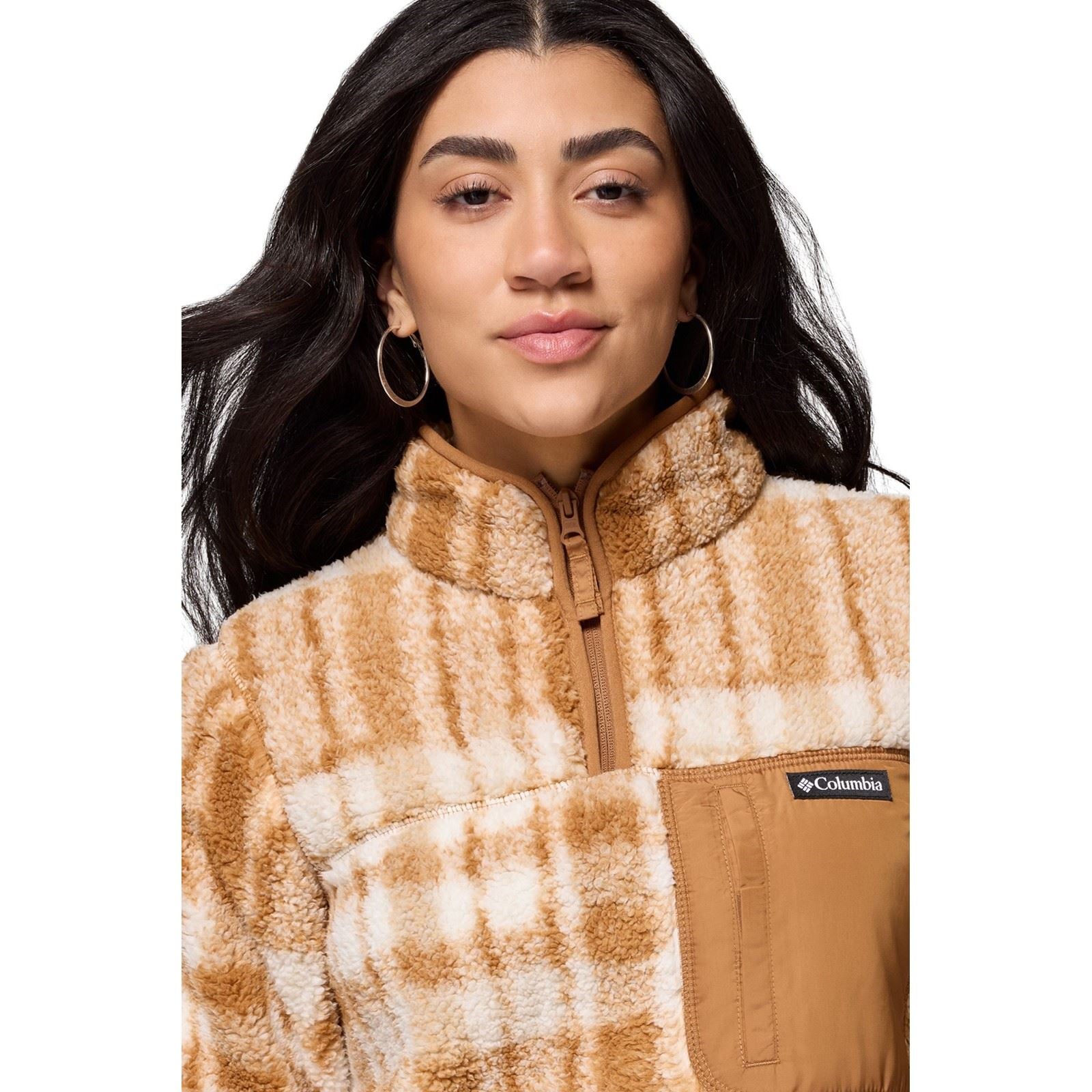 Columbia West Bend 1/4 Zip II Polyester Women's Brown Pullover