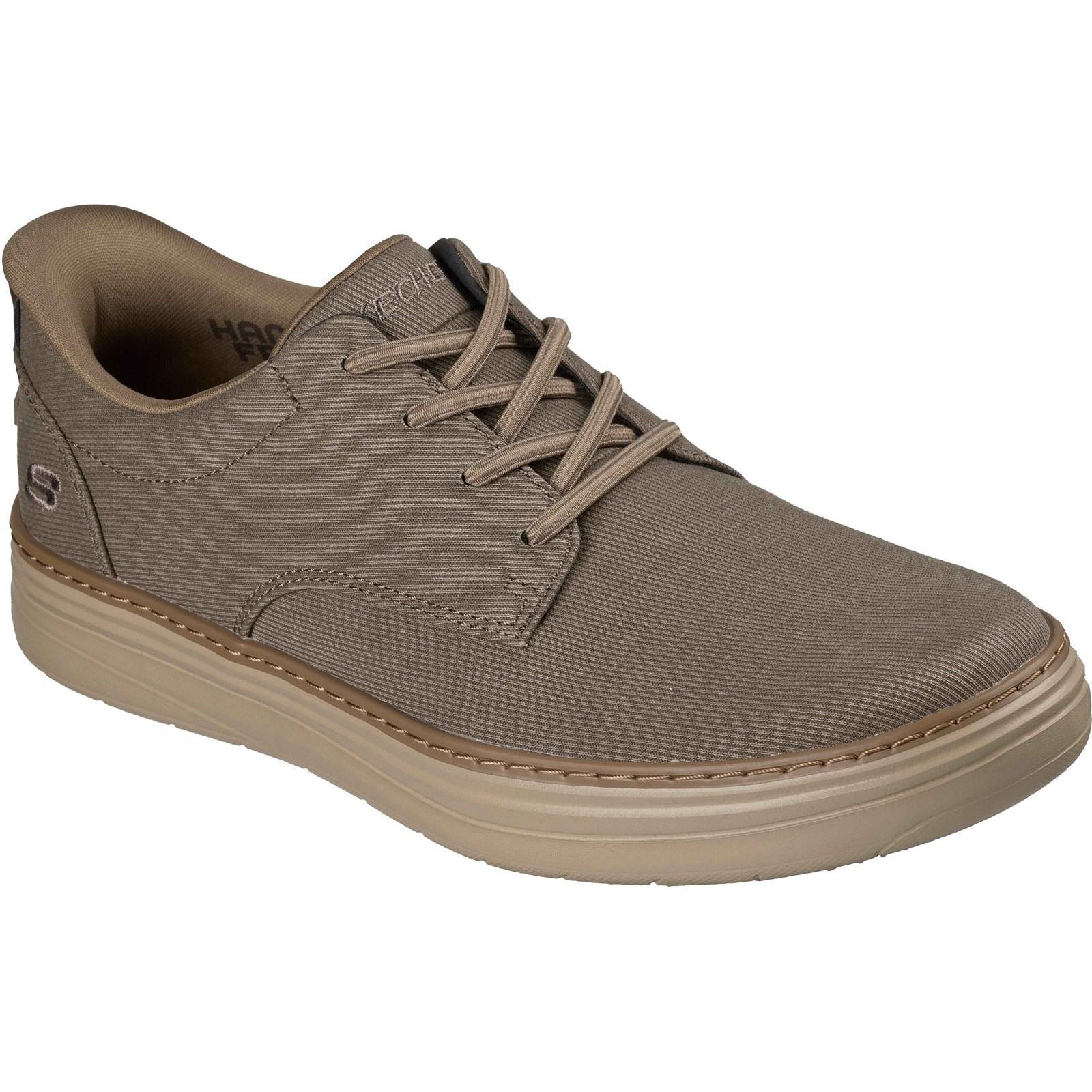 Skechers Hyland Justino Textile Men's Dark Taupe Lace-Up Shoes