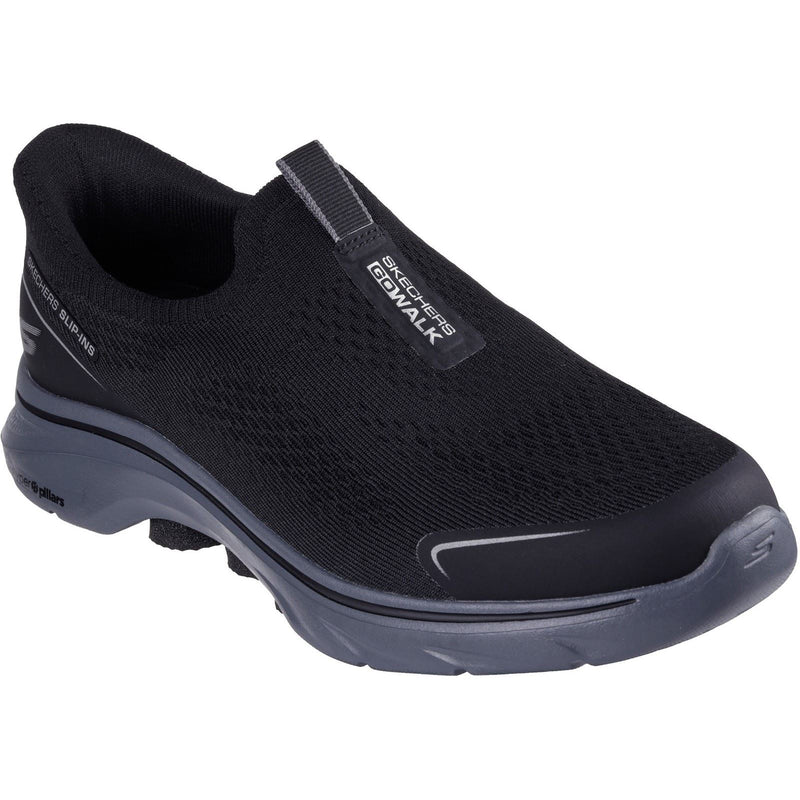 Skechers GO WALK 7 Easy On Evolution Textile Men's Black/Charcoal Trainers