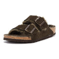 Birkenstock Arizona Shearling Mocca Bruin sandalen
