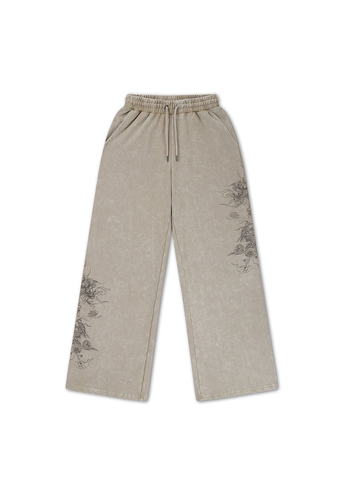 Ed Hardy Gothic Dragon Stone Wash Women's Grey Joggers