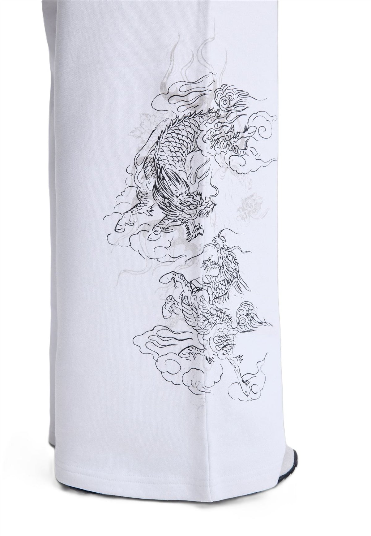 Ed Hardy Gothic Dragon Stone Wash Women's White Joggers
