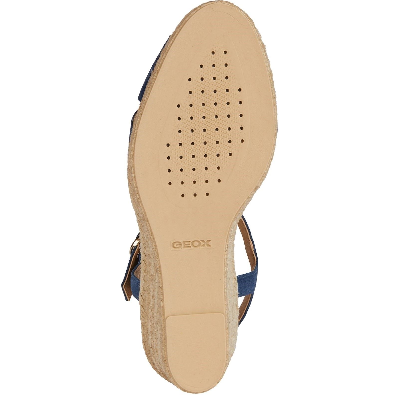 Geox D Gelsa Low C Leather Women's Navy Sandals