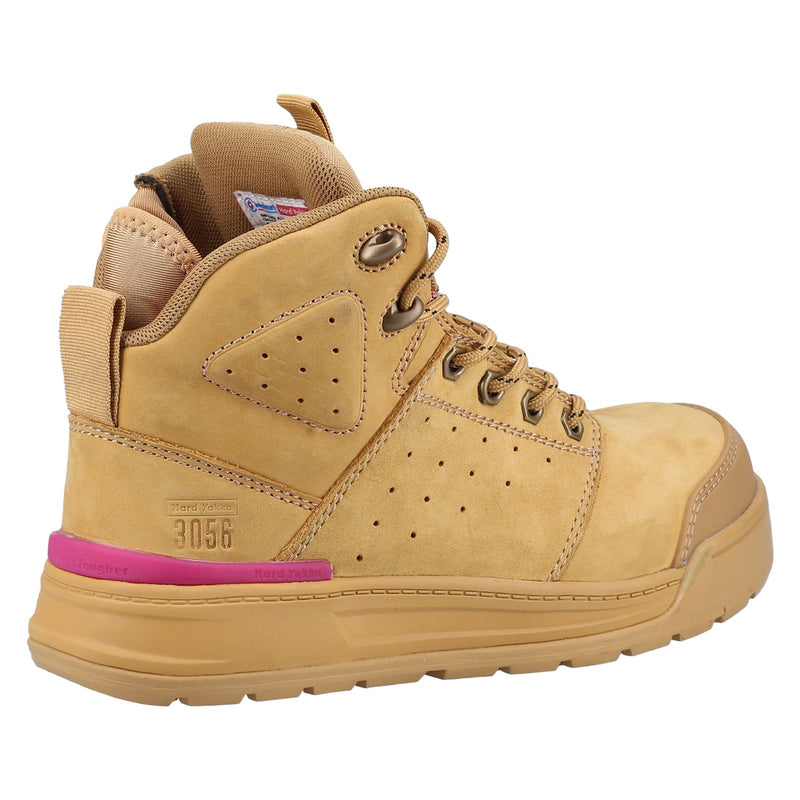 Hard Yakka 3056 Lace Leather Women's Wheat Safety Boots