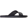 Base London Webb Leather Men's Black Sandals