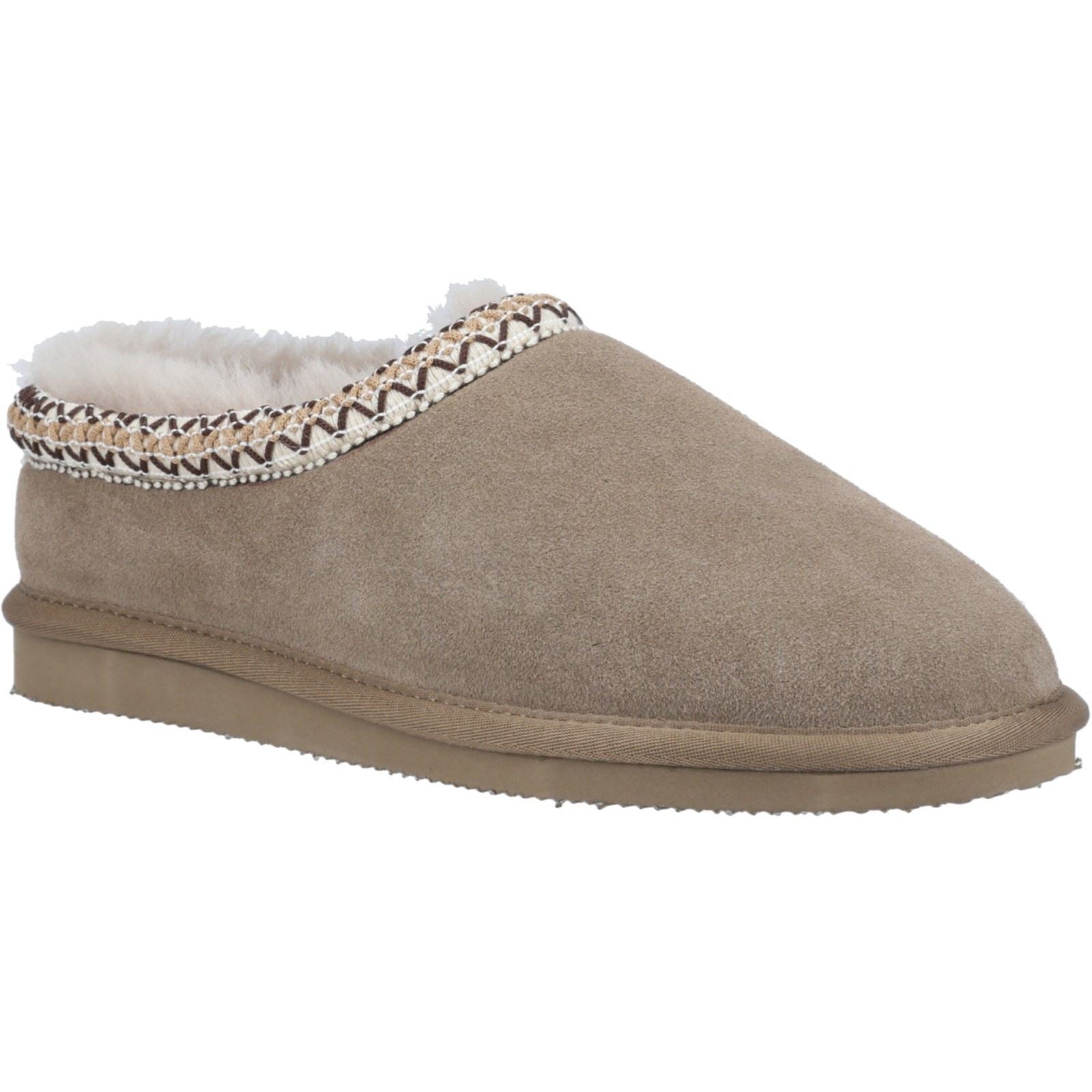 Cotswold Foxmoor Leather Women's Taupe Slippers
