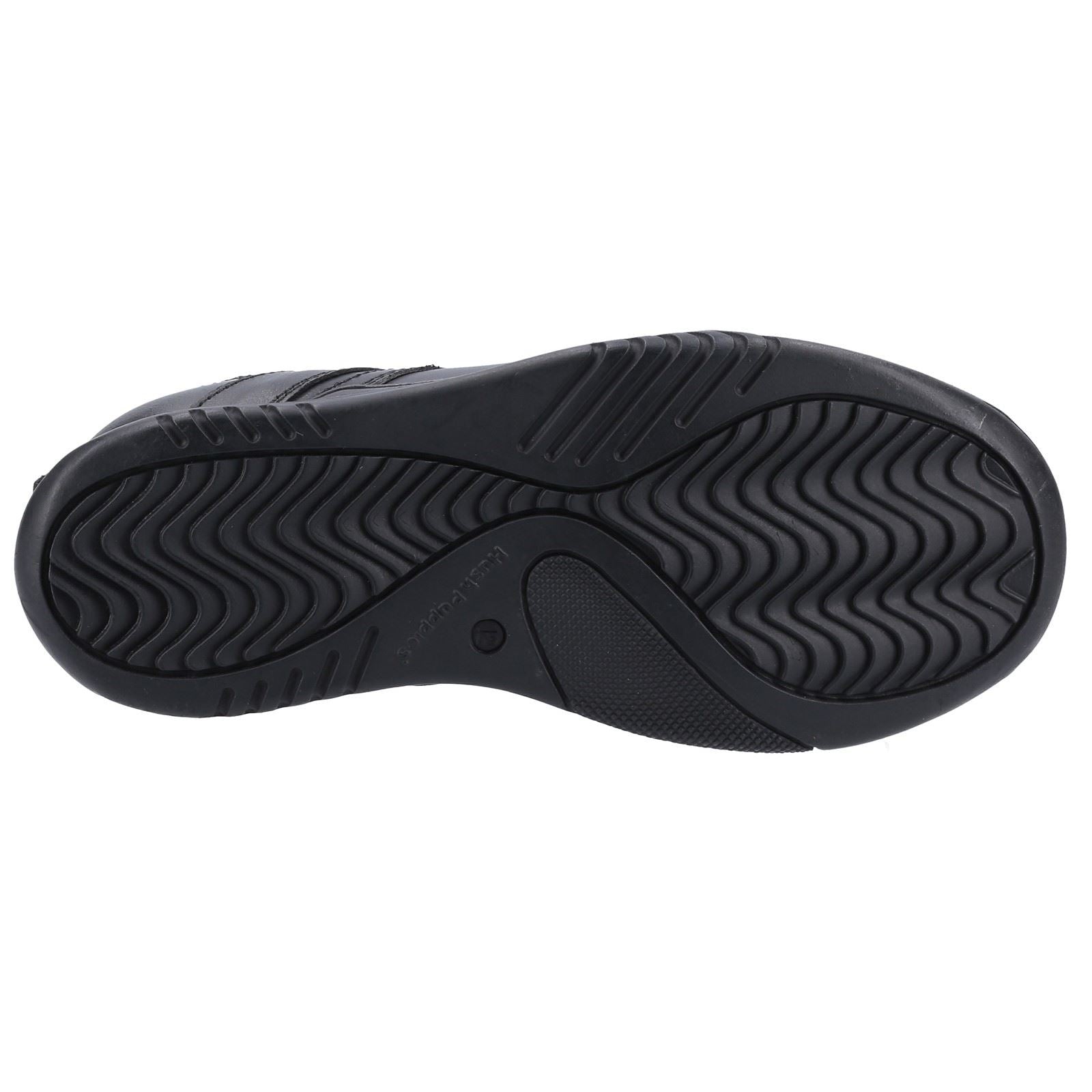 Hush Puppies Harvey Youth Boys Black Leather Lace-Up Shoes