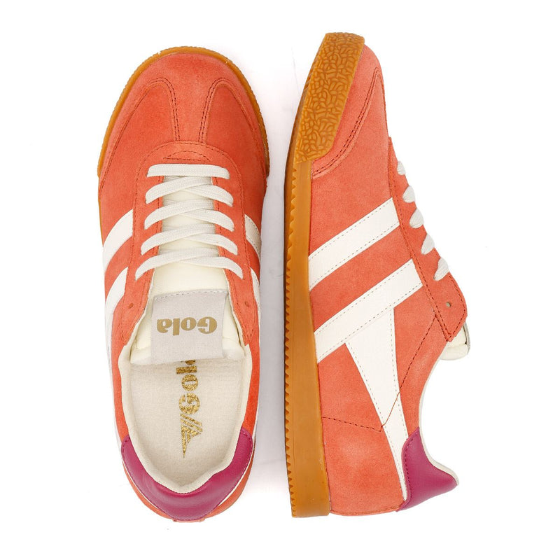 Gola Elan Suede Women's Hot Coral/Off White/ Fuchsia Trainers