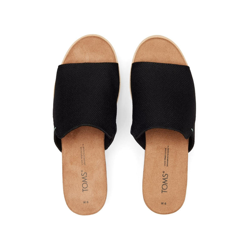 TOMS Diana Mule Synthetic Women's Black Wedges