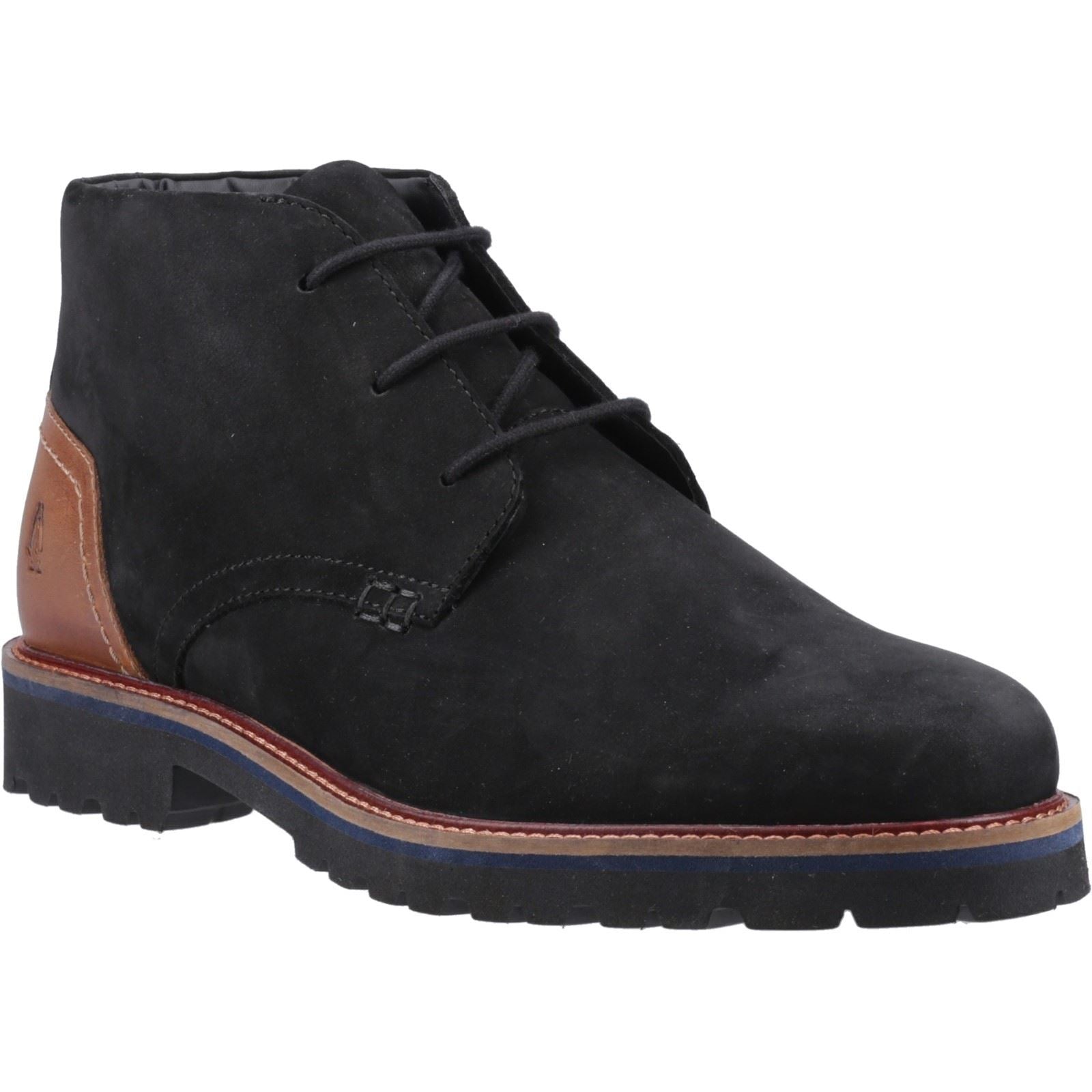 Hush Puppies Moore Nubuck Men's Black Ankle Boots