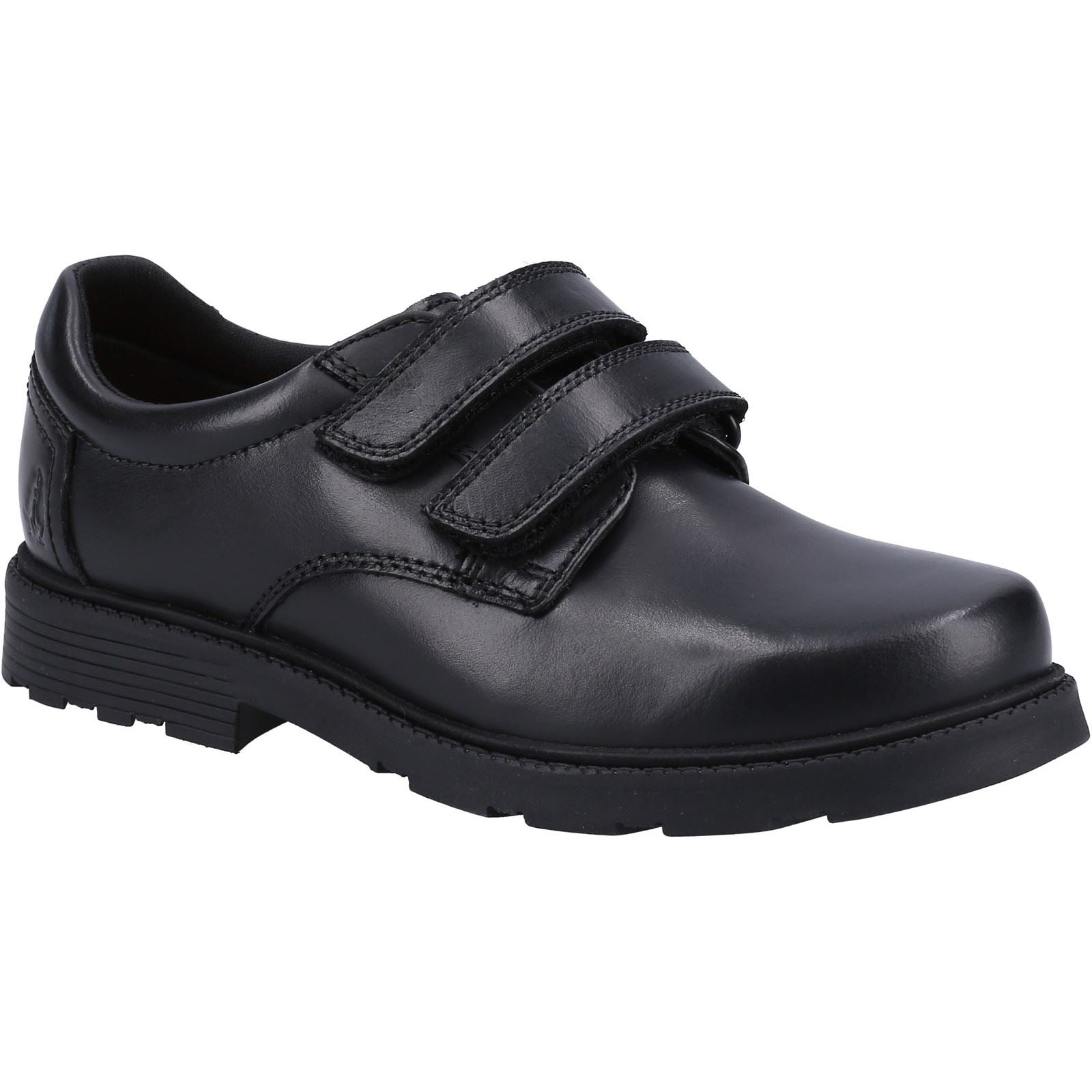 Hush Puppies Logan SNR Leather Boys's Black Shoes