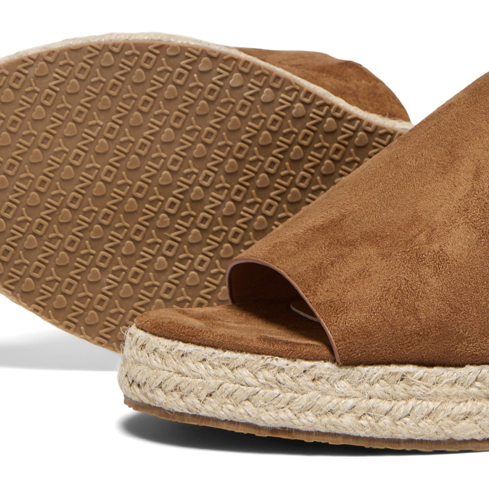 ONLY MINERVA-3 Synthetic Women's Cognac Mules