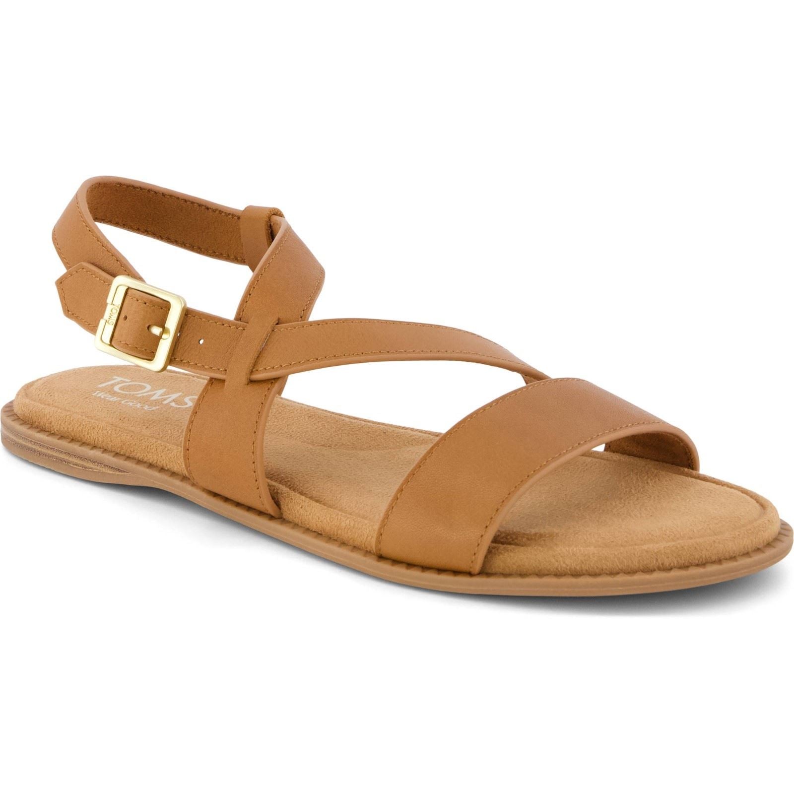 TOMS Mar Leather Women's Brown Sugar Sandals