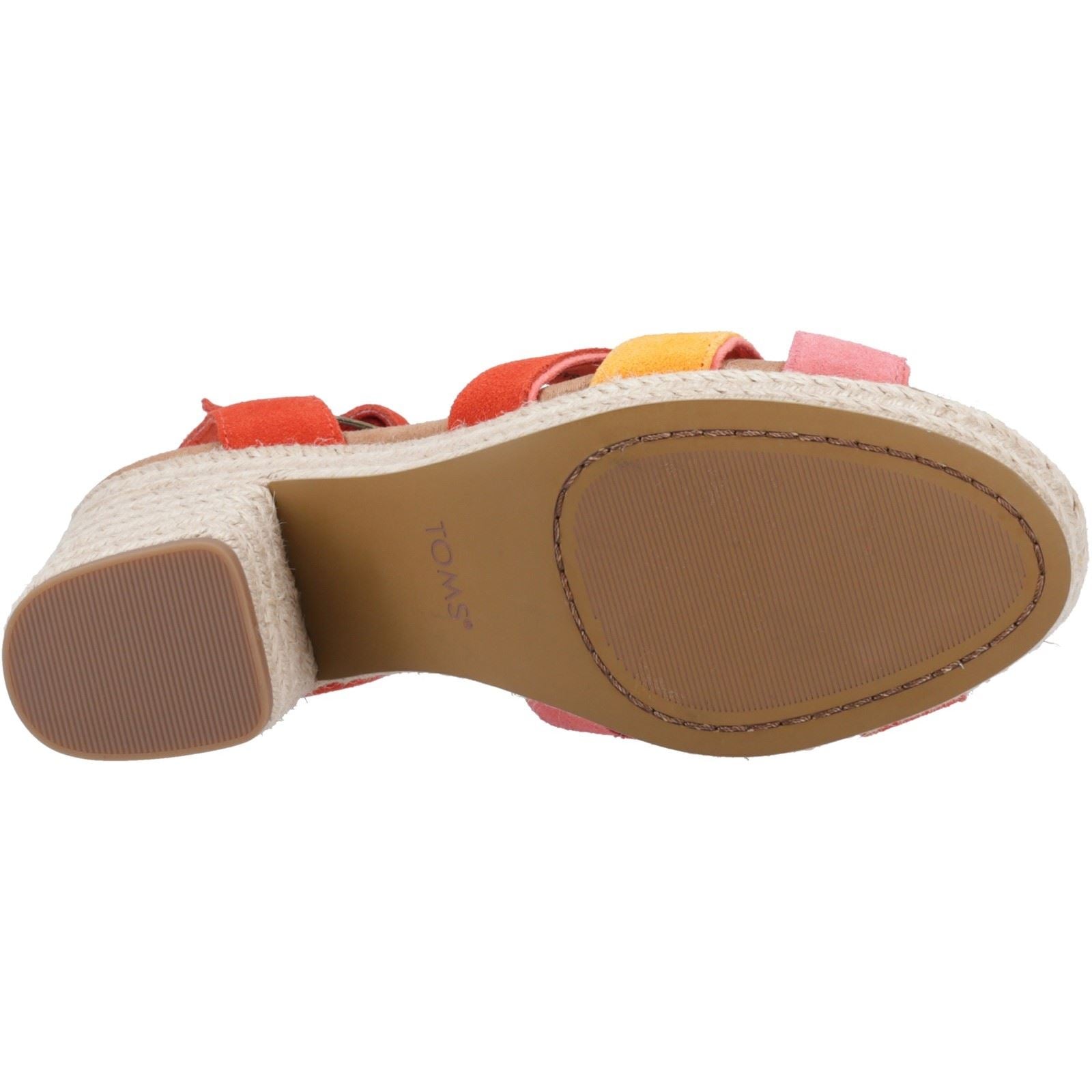 TOMS Majorca Strappy Leather Women's Flame Sandals