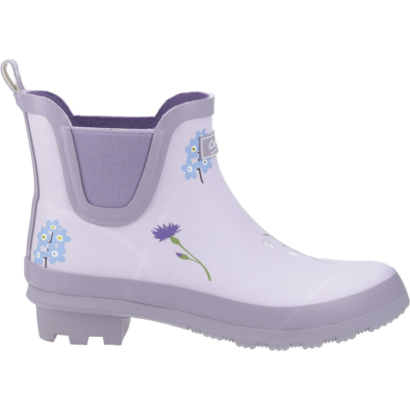 Cotswold Wildflower Ankle Rubber Women's Lilac Wellington Boots