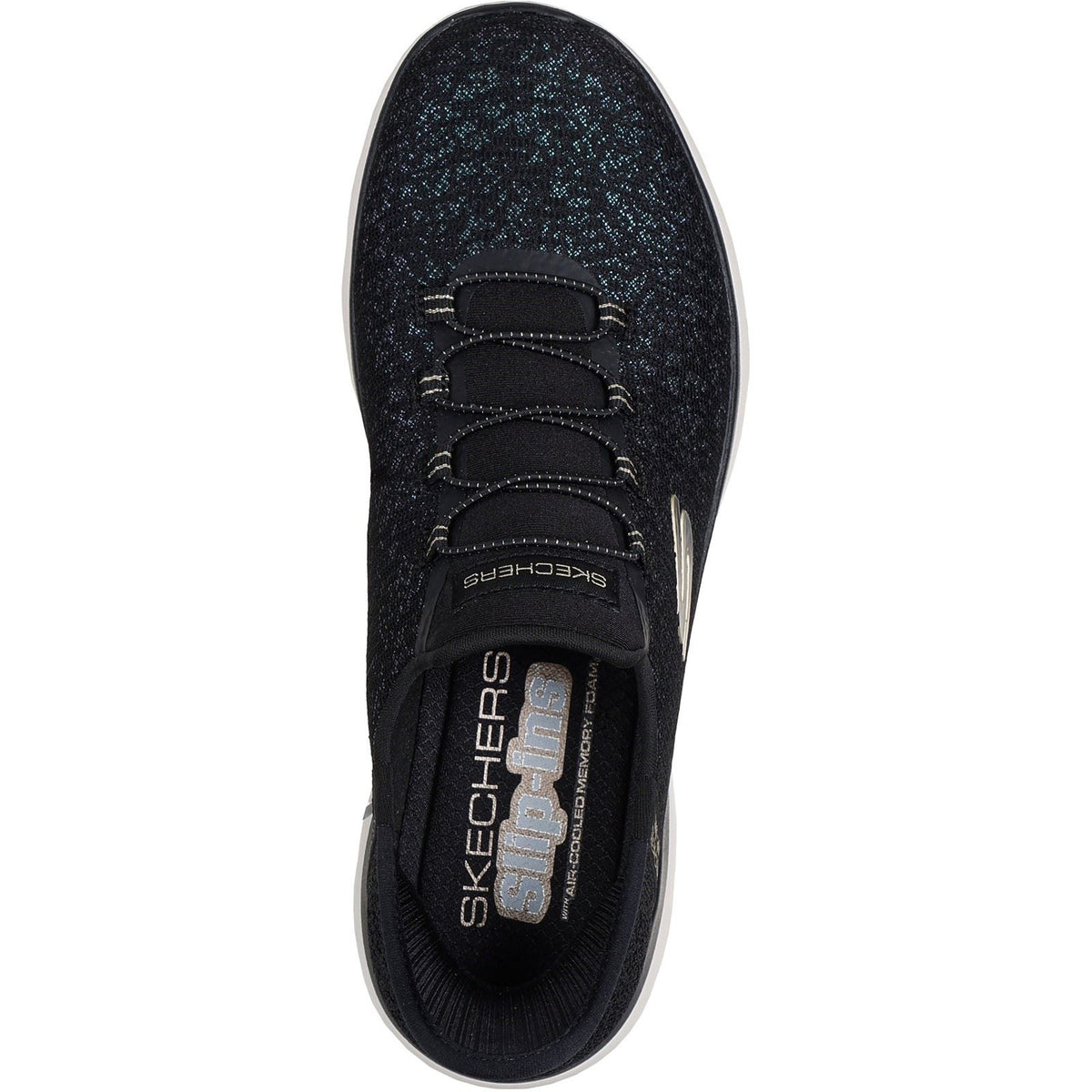 Skechers Summits Lunar Glow Textile Women's Black/Gold Trainers