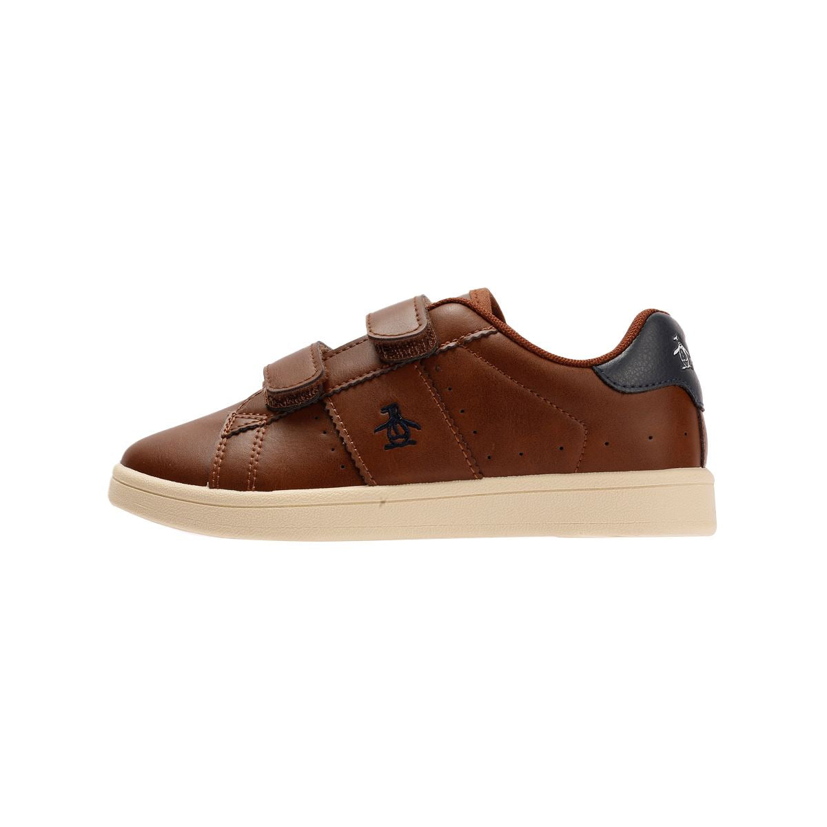Penguin Junior Marble Tan/Navy Trainers
