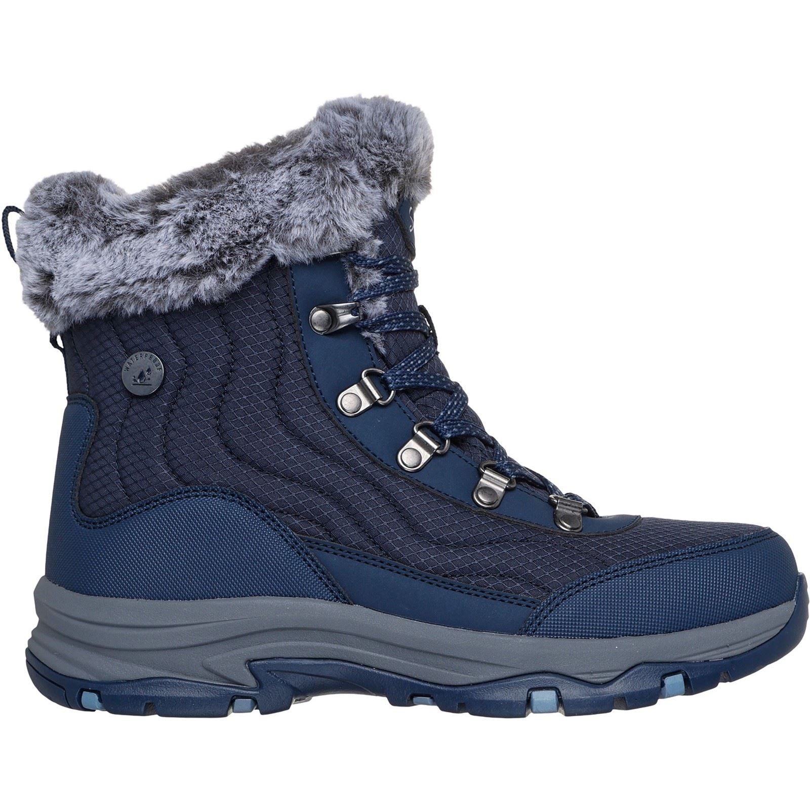 Skechers Trego Stormie Women's Navy Winter Ankle Boots