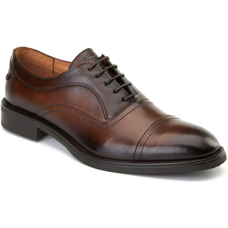Base London Lapel Leather Men's Brown Oxford Shoes