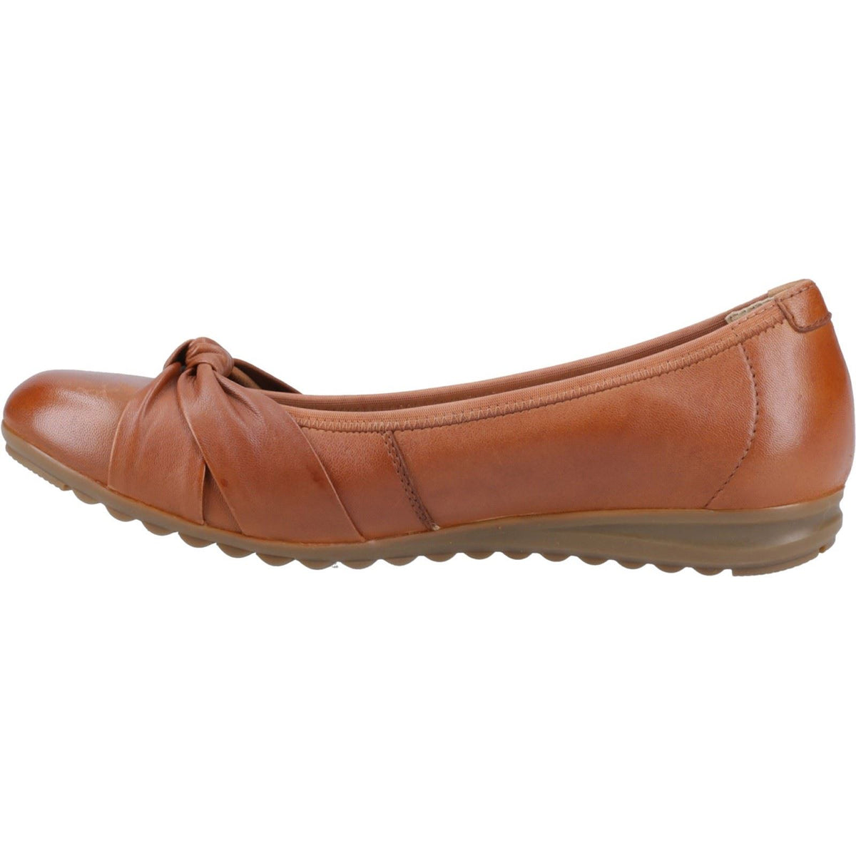 Hush Puppies Lilith Leather Women's Tan Standard Flats