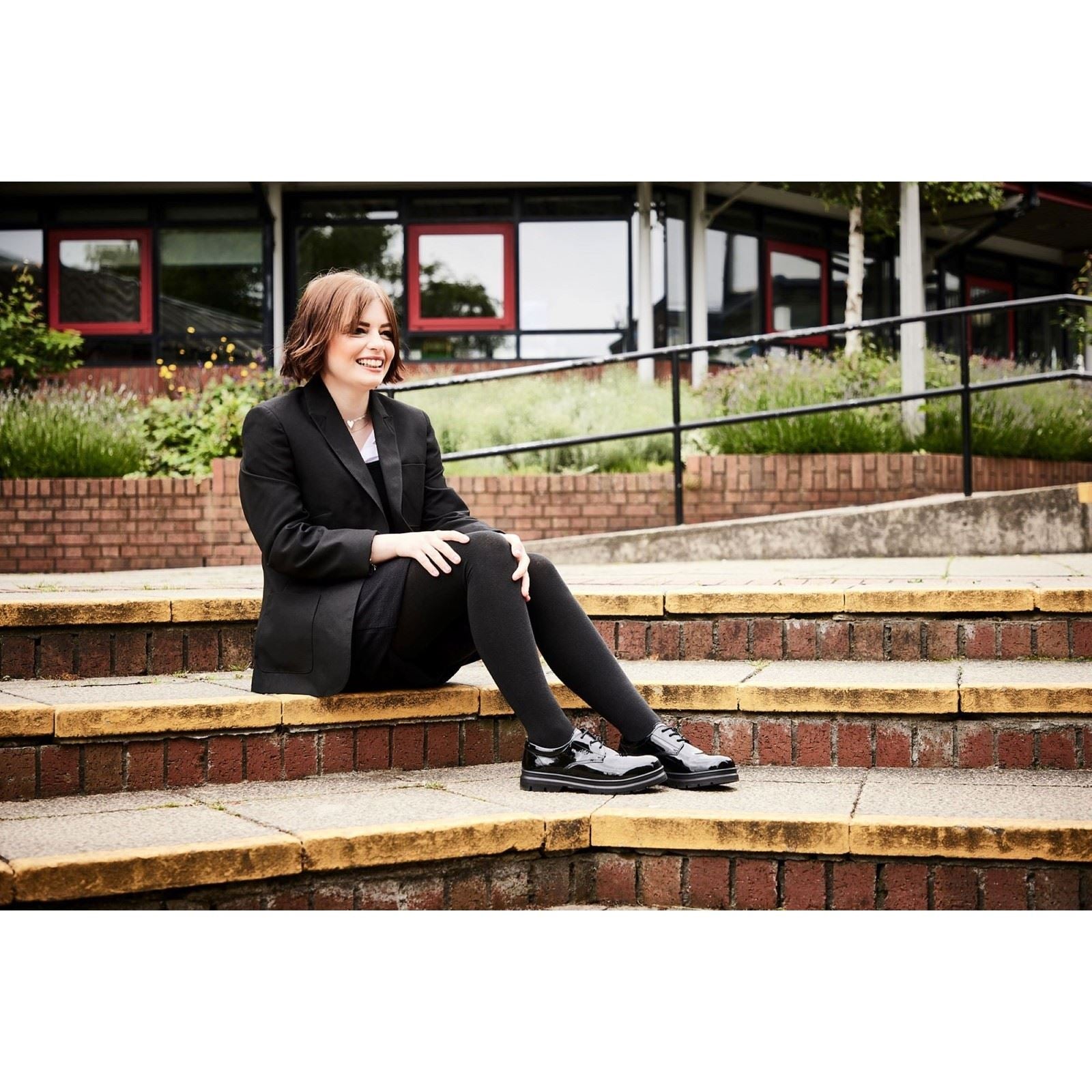 Pod Irene Faux Leather Girls's Black Patent Loafers