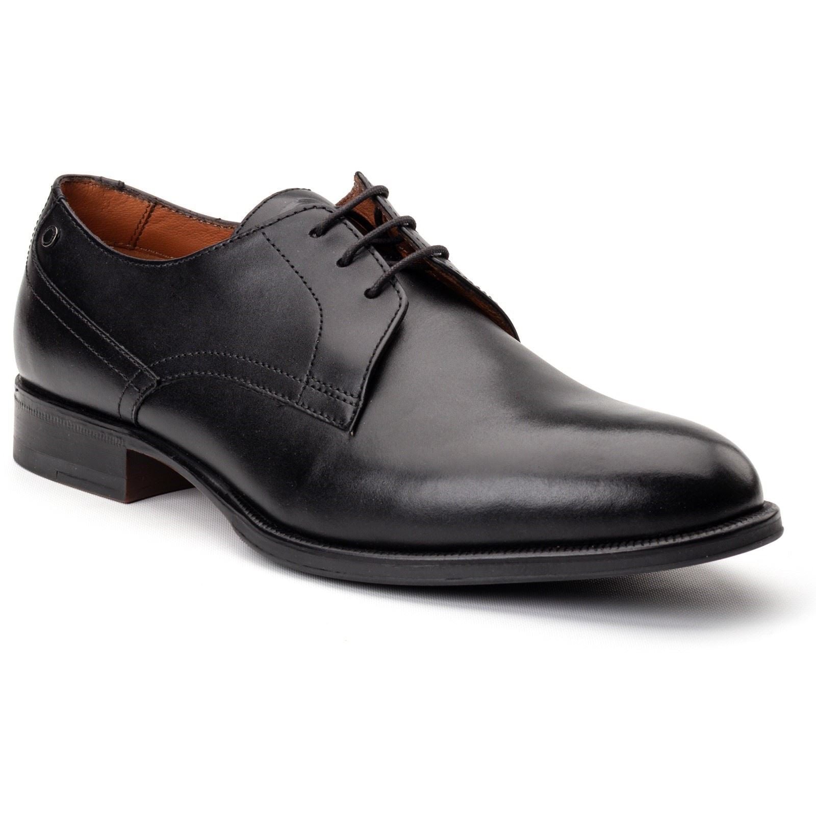 Base London Edison Leather Men's Black Lace-Up Shoes