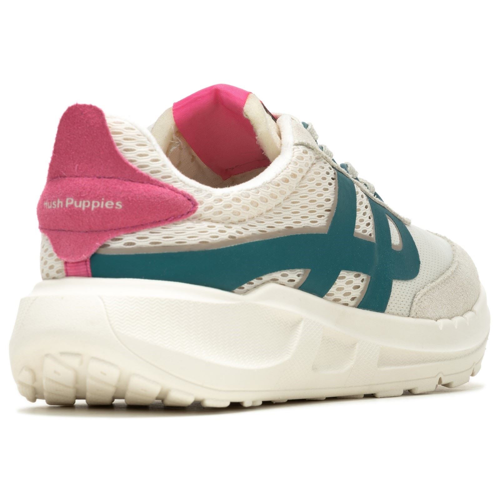 Hush Puppies Seventy8 Retro Runner Suede Women's Stone/Pink Trainers