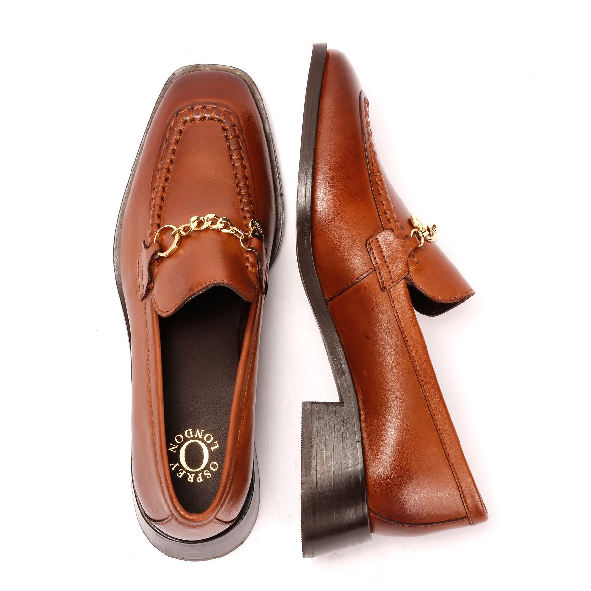 Osprey London The Islington Leather Women's Tan Loafers