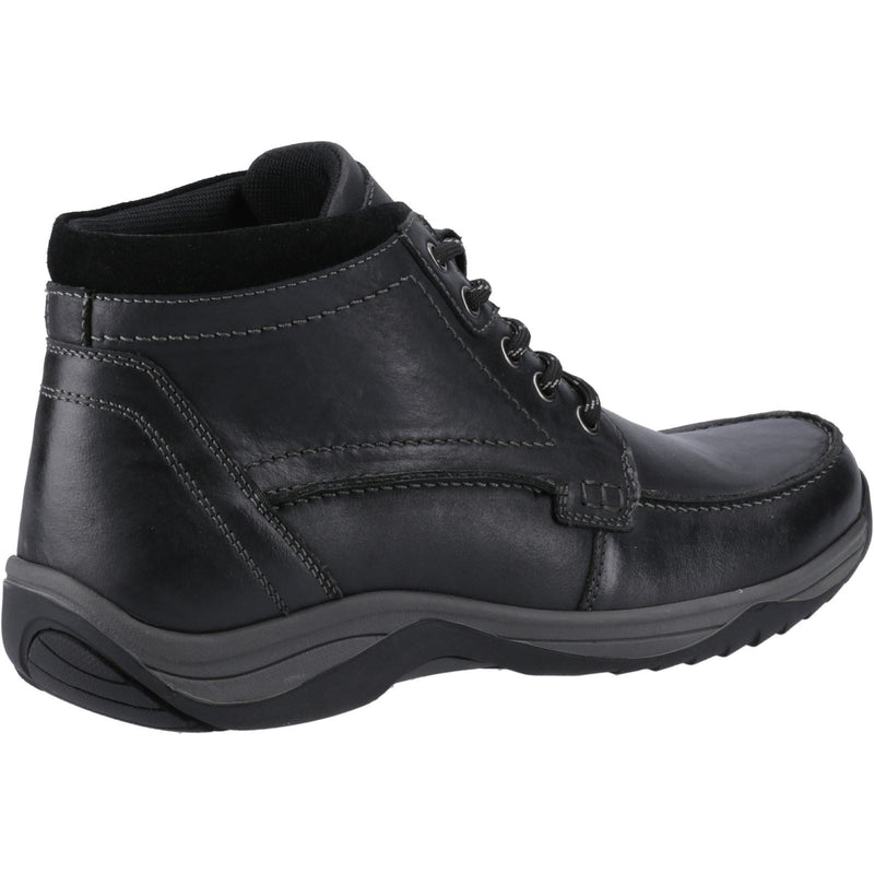 Hush Puppies Daryl Leather Men's Black Ankle Boots