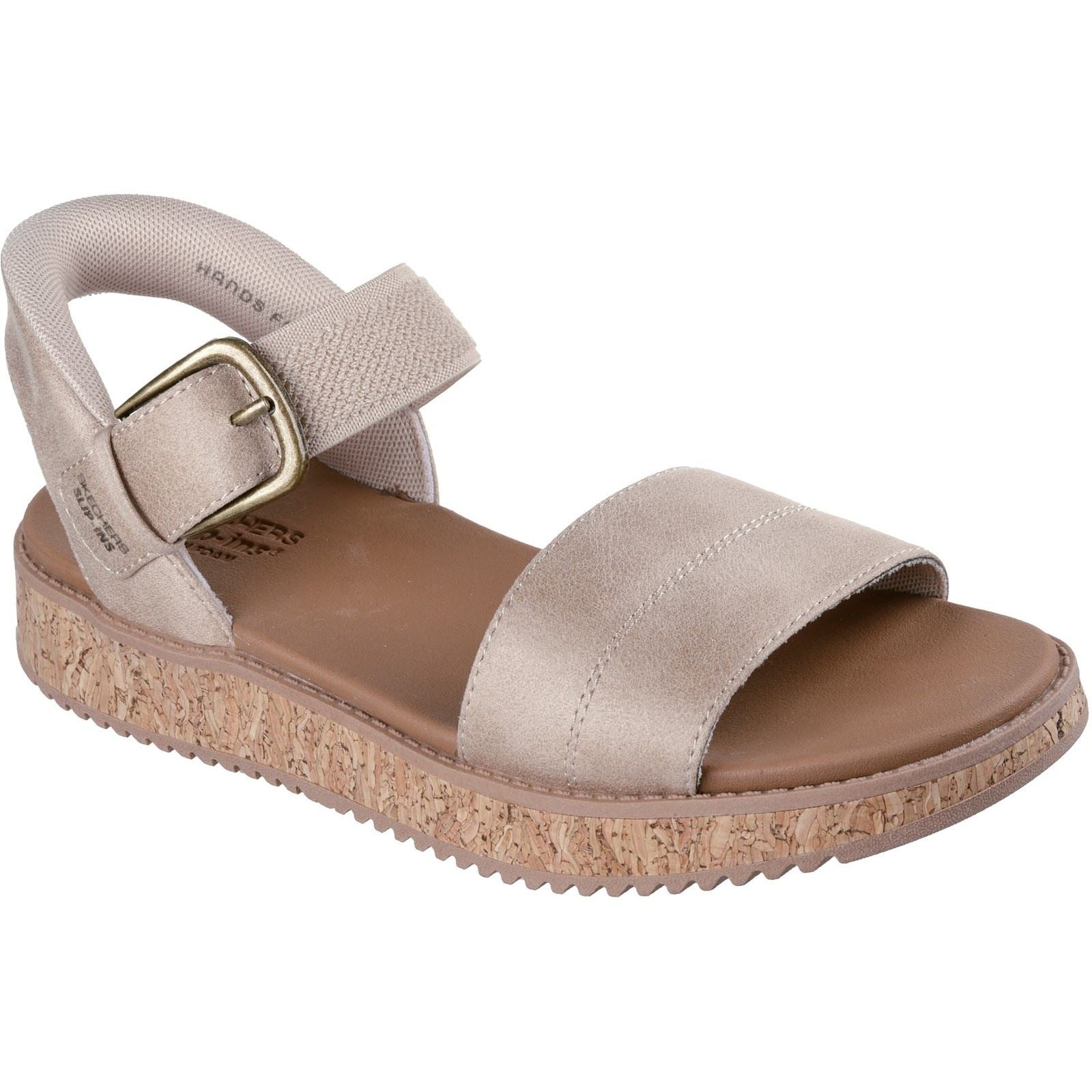 Skechers Bobs Sun Vibe Be Corky Polyester Women's Natural Sandals