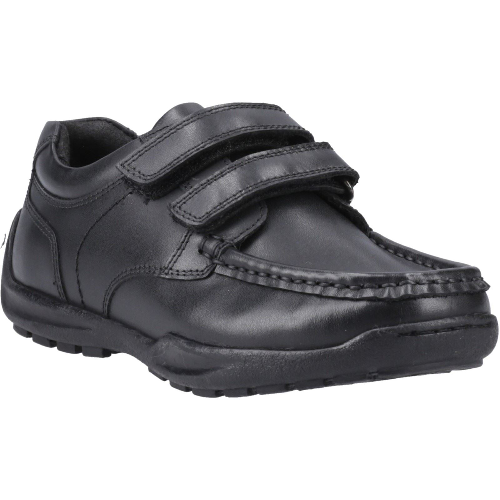Hush Puppies Maddox Leather Boy's Black Moccasins Shoes