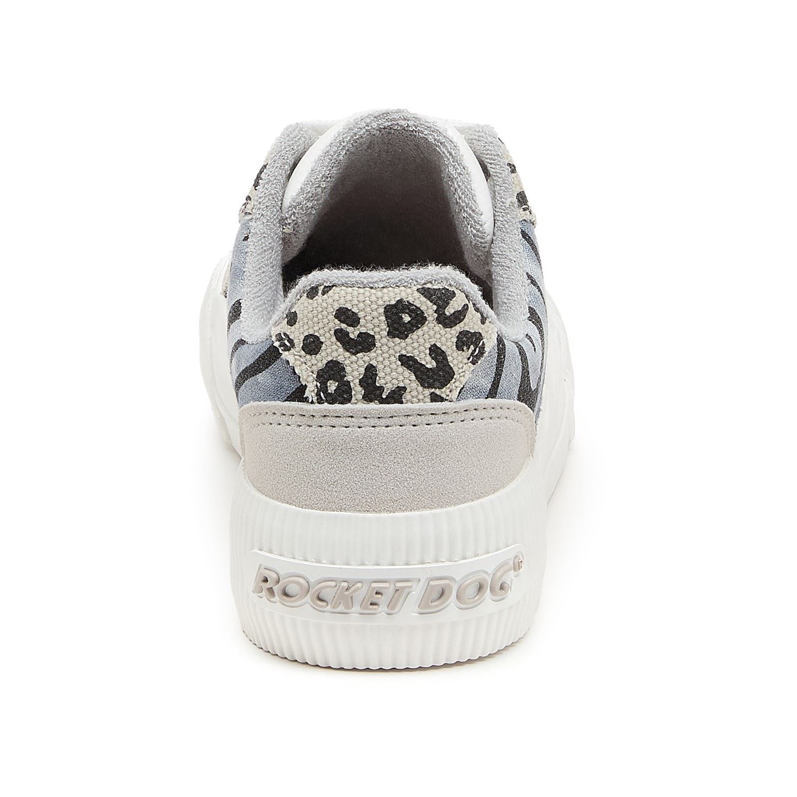 Rocket Dog Cheery Blocked Animal Textile Women's Grey/White Trainers