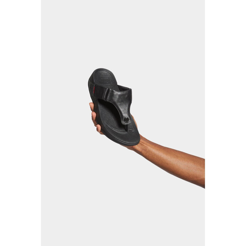 Fitflop Trakk II Leather Men's All Black Sandals
