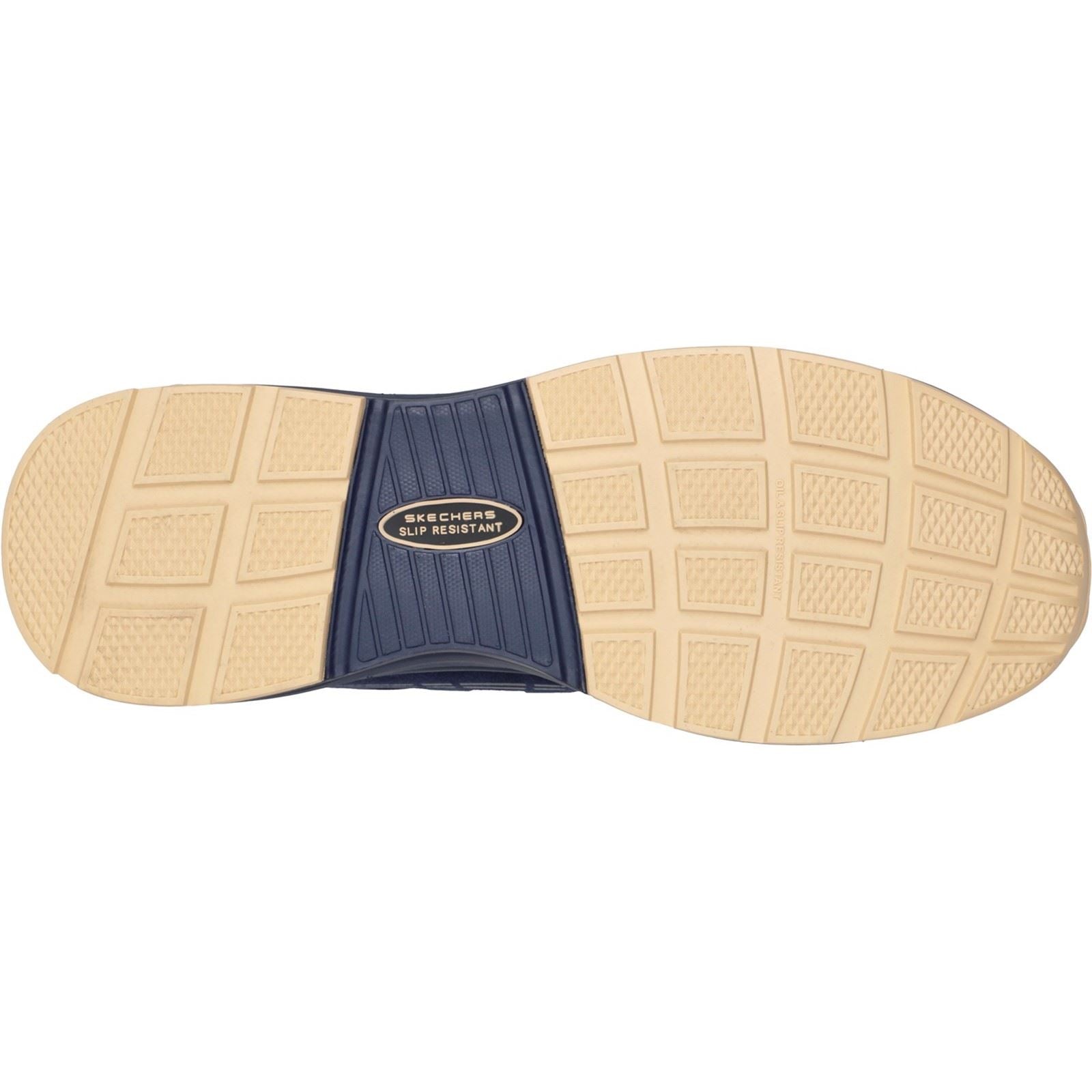 Skechers Workwear Malad II Textile Men's Navy/Tan Safety Trainers