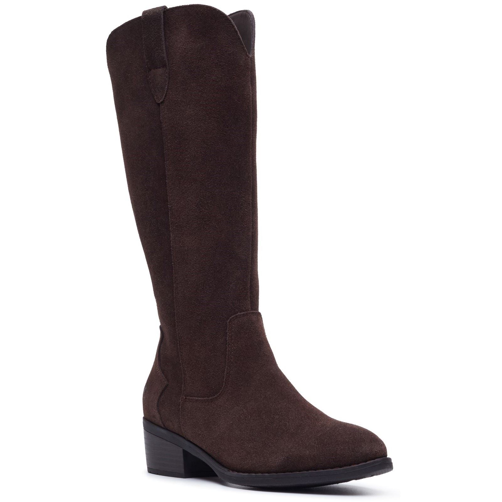Hush Puppies Isabella Long Suede Women's Chocolate Winter Knee High Boots