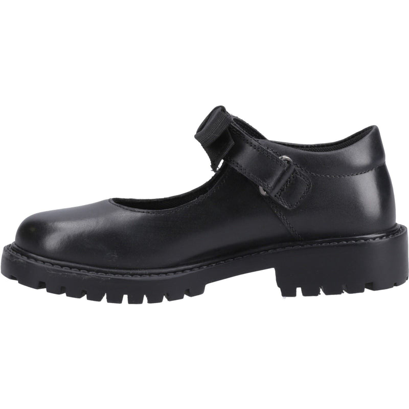 Hush Puppies Astrid Bow Leather Girls's Black Shoes