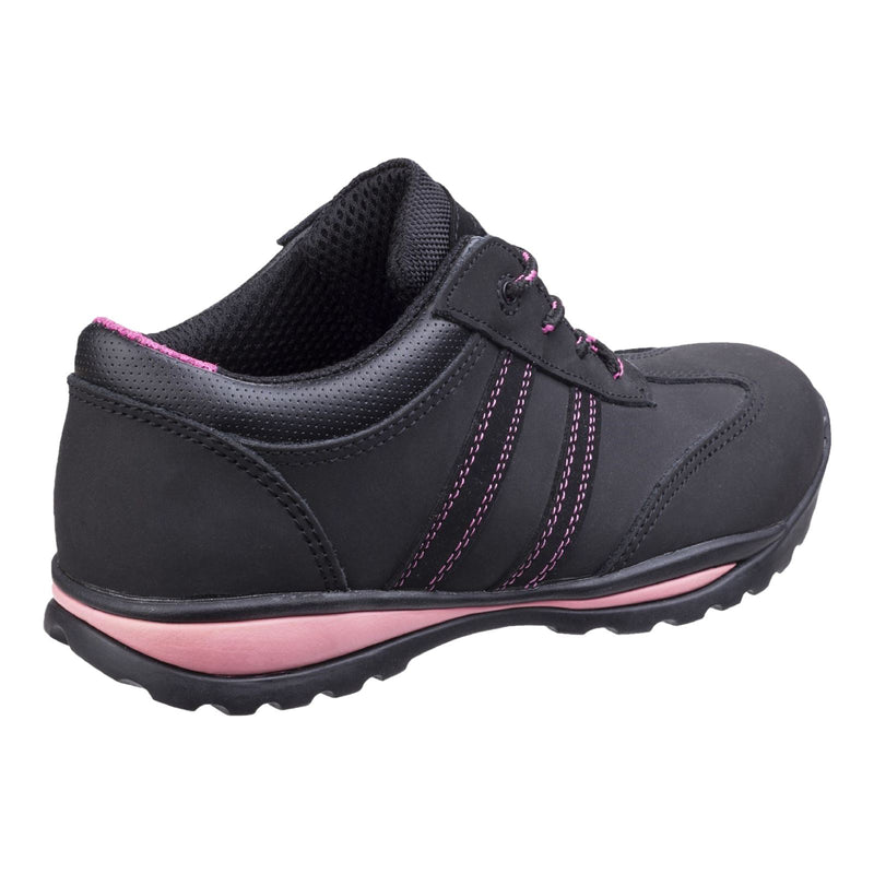 Amblers Safety FS47 Leather Women's Black/Pink Safety Trainers