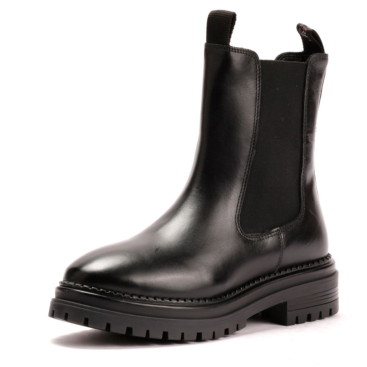Osprey London The Hampton Chelsea Leather Women's Black/Merlot Boots