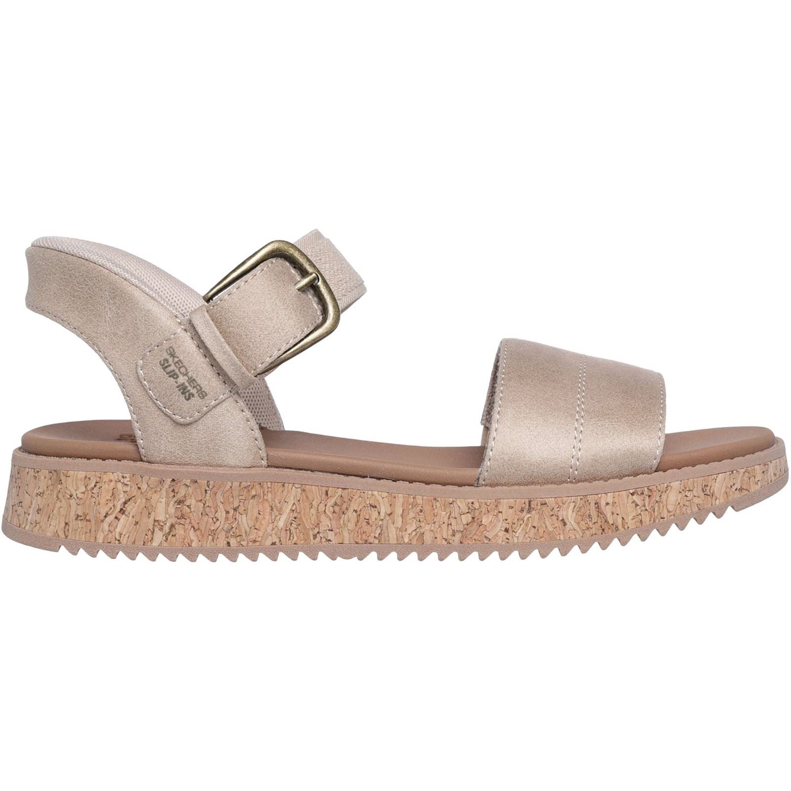 Skechers Bobs Sun Vibe Be Corky Polyester Women's Natural Sandals