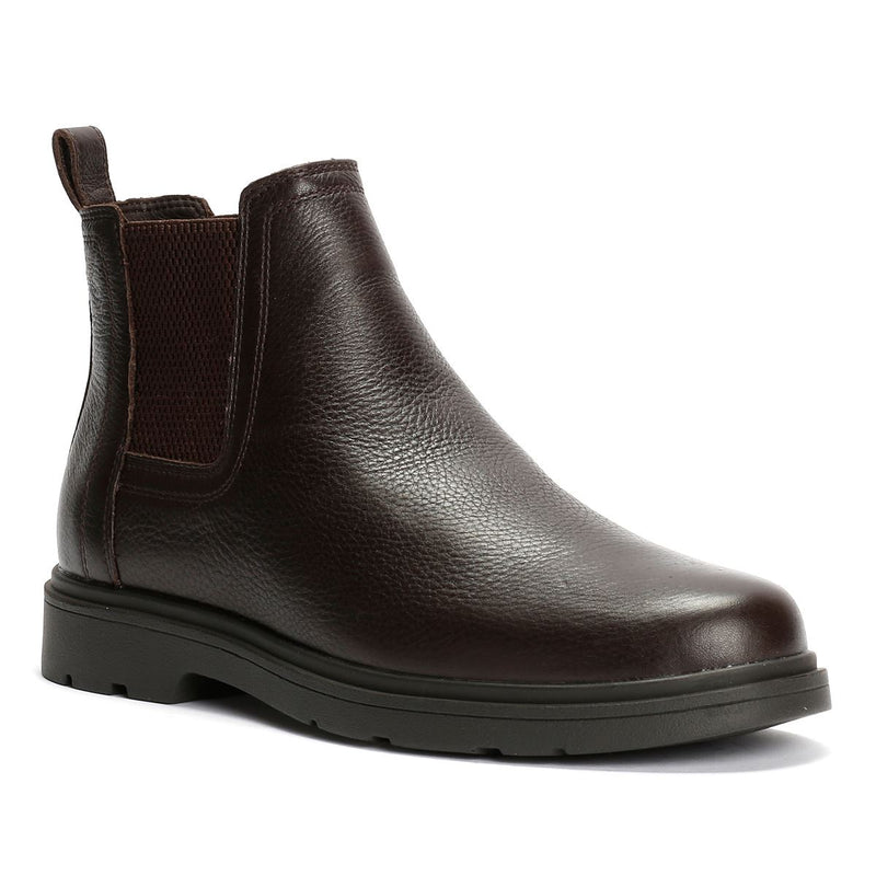 Geox Spherica EC1 C Tumble Leather Men's Coffee Boots